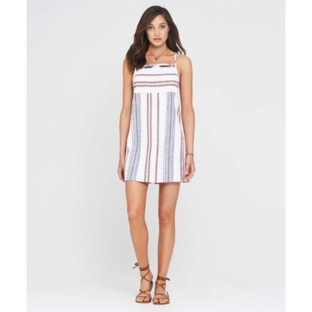 TIGERLILY San Marcos Cotton Stripe Mini Apron Dress RRP$110 - Picture 4 of 16